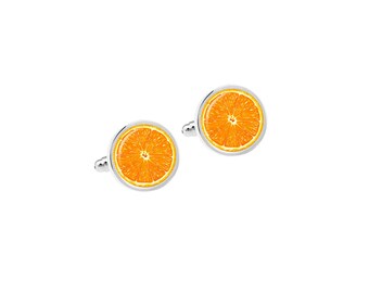 Select Gifts Fruit Oranges Gold-Tone Cufflinks in Pouch Select Gifts Fruit Oranges Gold-Tone Cufflinks in Pouch