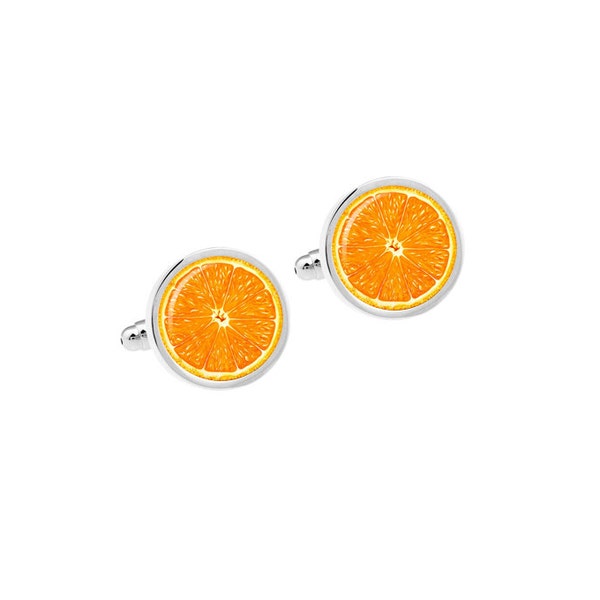 Orange Cufflinks - Etsy