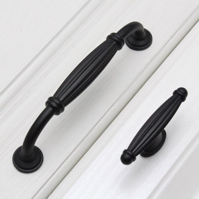 Chic Black Knobs and Pulls Handles/ Unique Pulls / Etsy