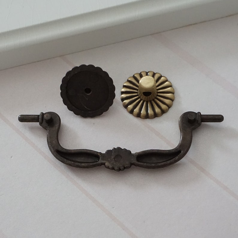 3.5 Vintage Bail Pull Dresser Handles Drawer Pulls Etsy
