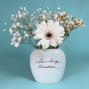 Personalized Custom Handwriting Love Note Heirloom Vase