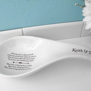 Custom Personalized Wedding Lyrics Newlywed Annniversary Spoon Rest