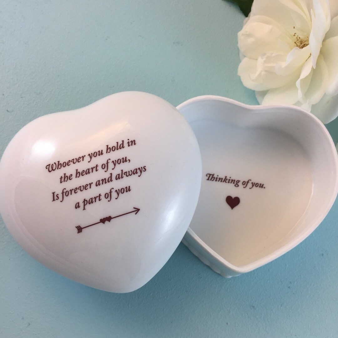 Memorial Heart Shaped Keepsake Box Sympathy Gift Forever Loved Etsy