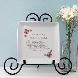 Custom Handwriting Recipe Square Plate Platter for Mothers Day Grandma or Aunt image 2