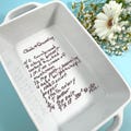 Loaf Pan / Small Casserole Baking Dish Customized with Handwritten Recipe