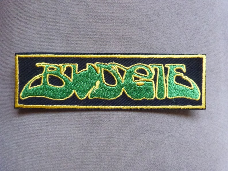 Budgie Band Logo embroidered iron on patch