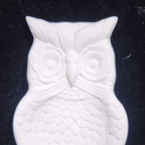 Poggiamestolo in ceramica con gufo vintage, fai da te