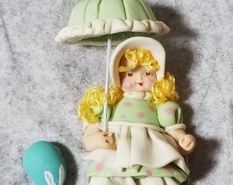 Miniature Dollhouse Hand Crafted Polymer Clay Little Bo Peep