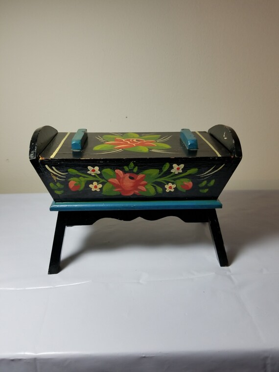 Pa Dutch Hand Painted Miniature Dough Box Trinket Box Etsy