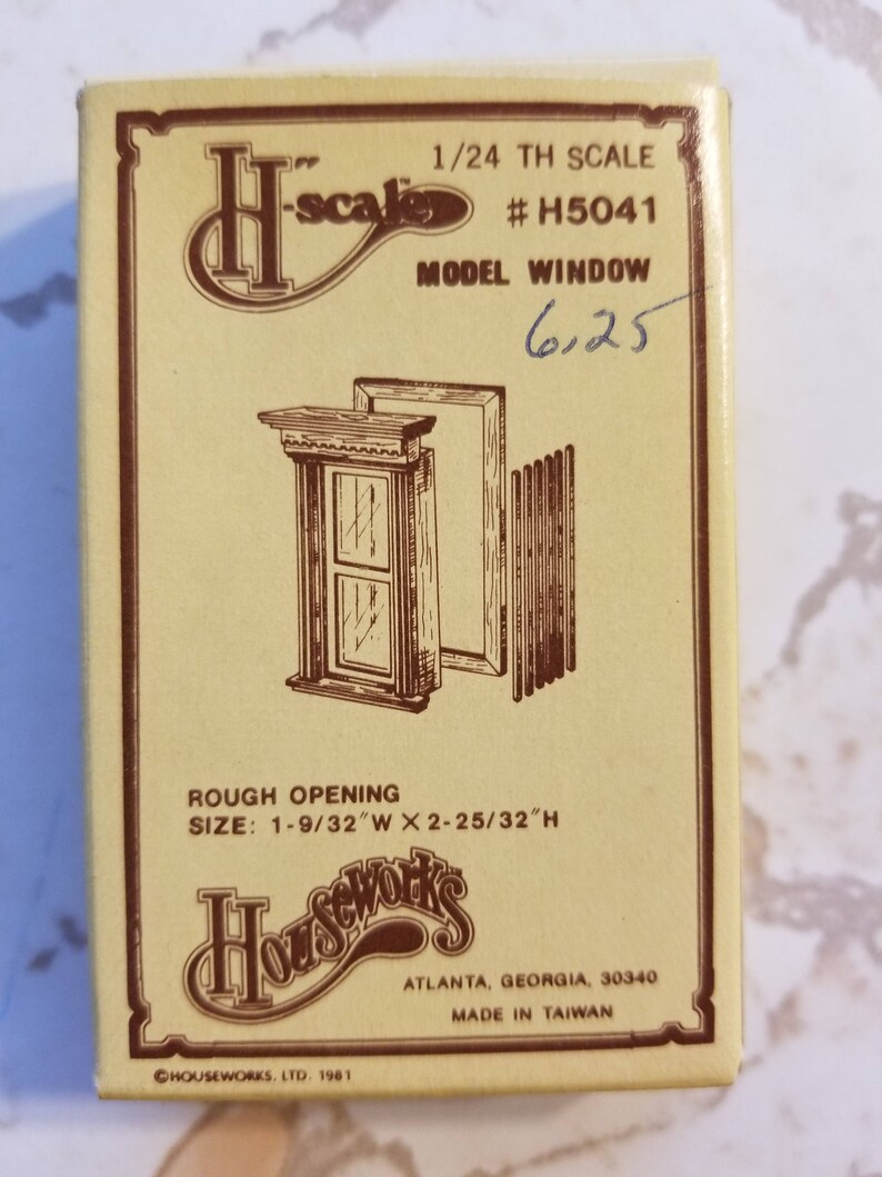 1:12 Échelle Maison de poupées miniature en bois Georgian style Fenêtre