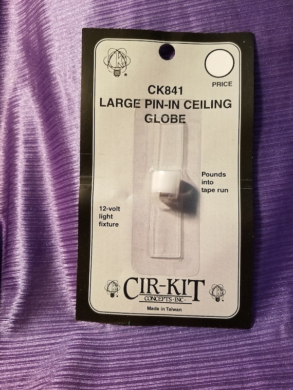 Cir Kit Concepts Inc Large Pin In Ceiling Globe 12 Volt Light Fixture With Instructions New Old Stock Miniature Dollhouse Supply Ck841