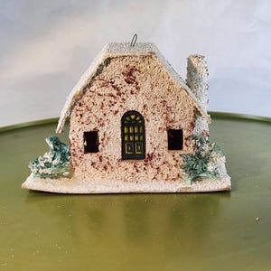 Vintage 1950s Putz Japan Miniature Christmas House Nostalgic 1950s Christmas
