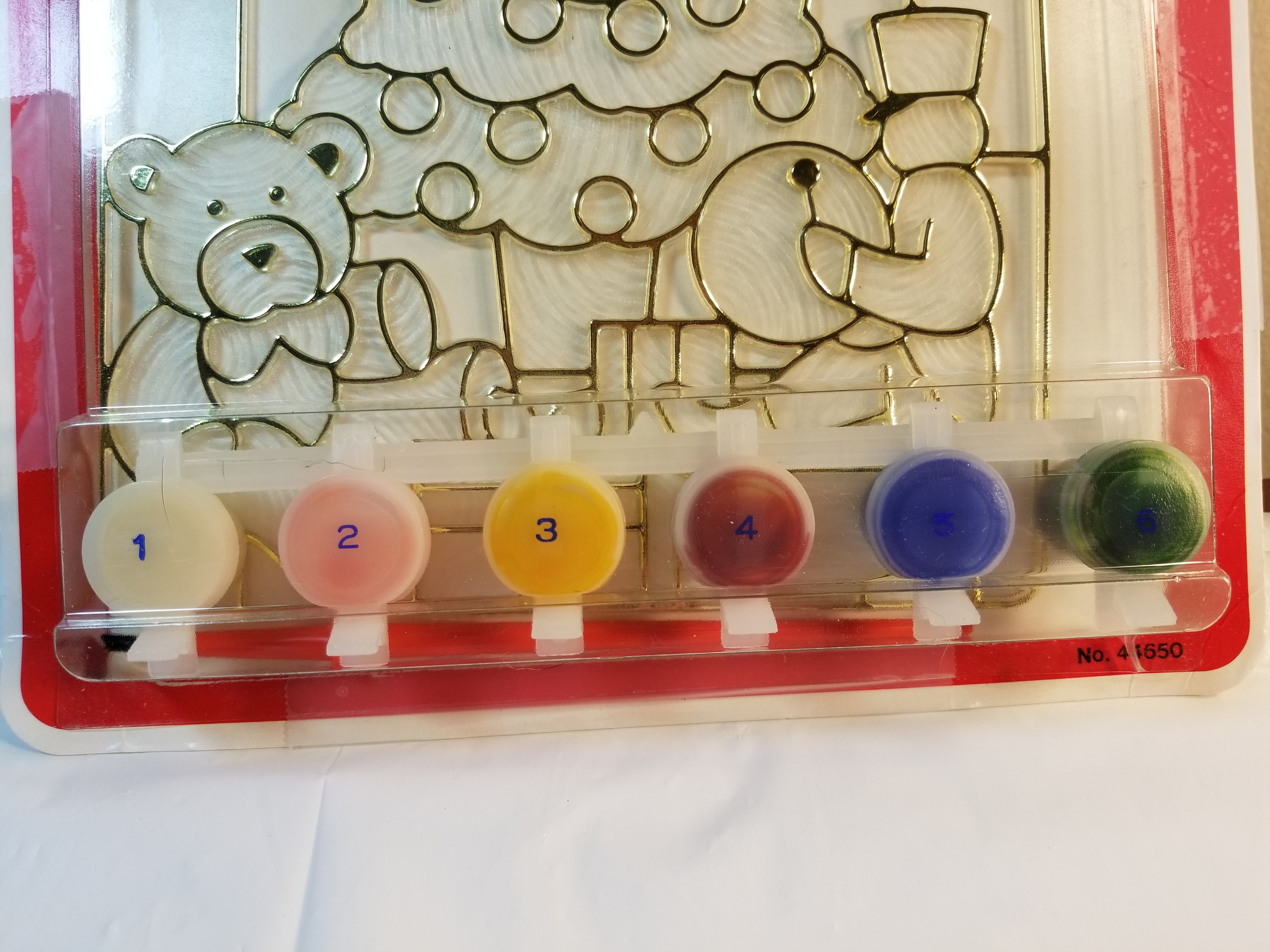 Vintage Craft House Paint by Number Christmas Sun Catcher DIY Etsy