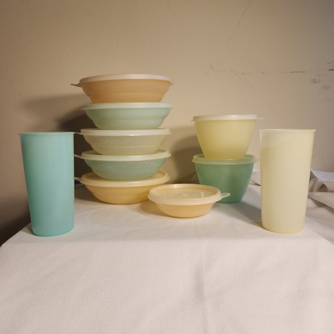 Vintage Tupperware Cereal and Snack Bowls With Lids and Two Etsy