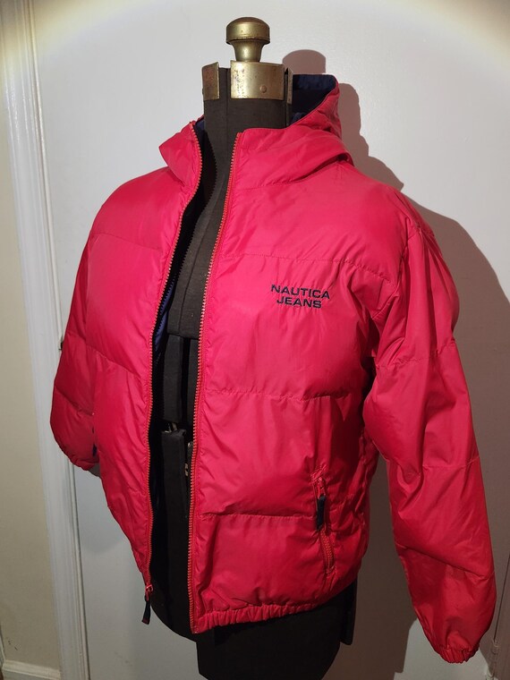 Red nautica puffer jacket hotsell