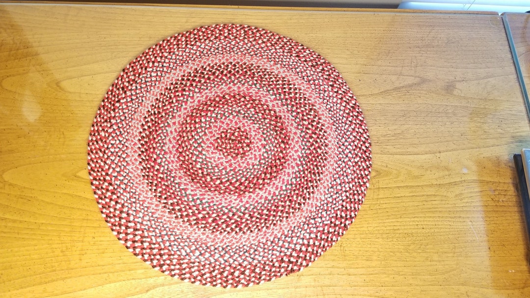 Vintage 14 Diameter Miniature Dollhouse Braided Rug Etsy