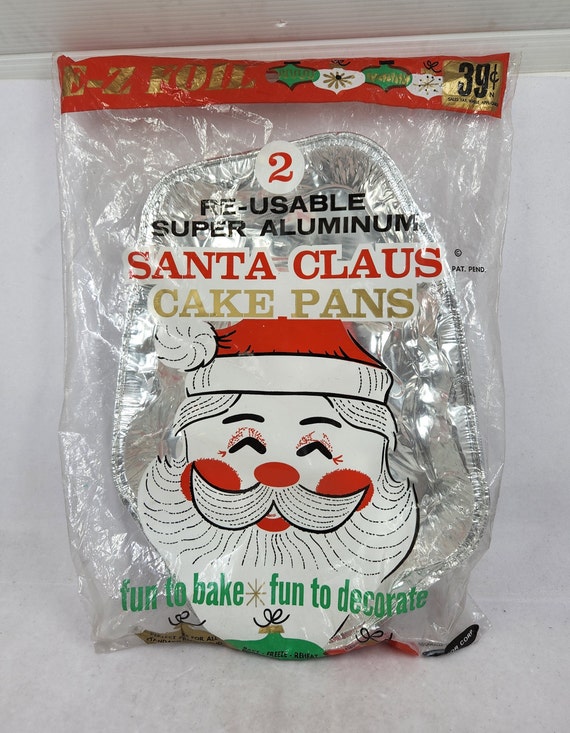 Aluminum Baking Tins  Santa Foil Pan Red Tray for Baking Cakes