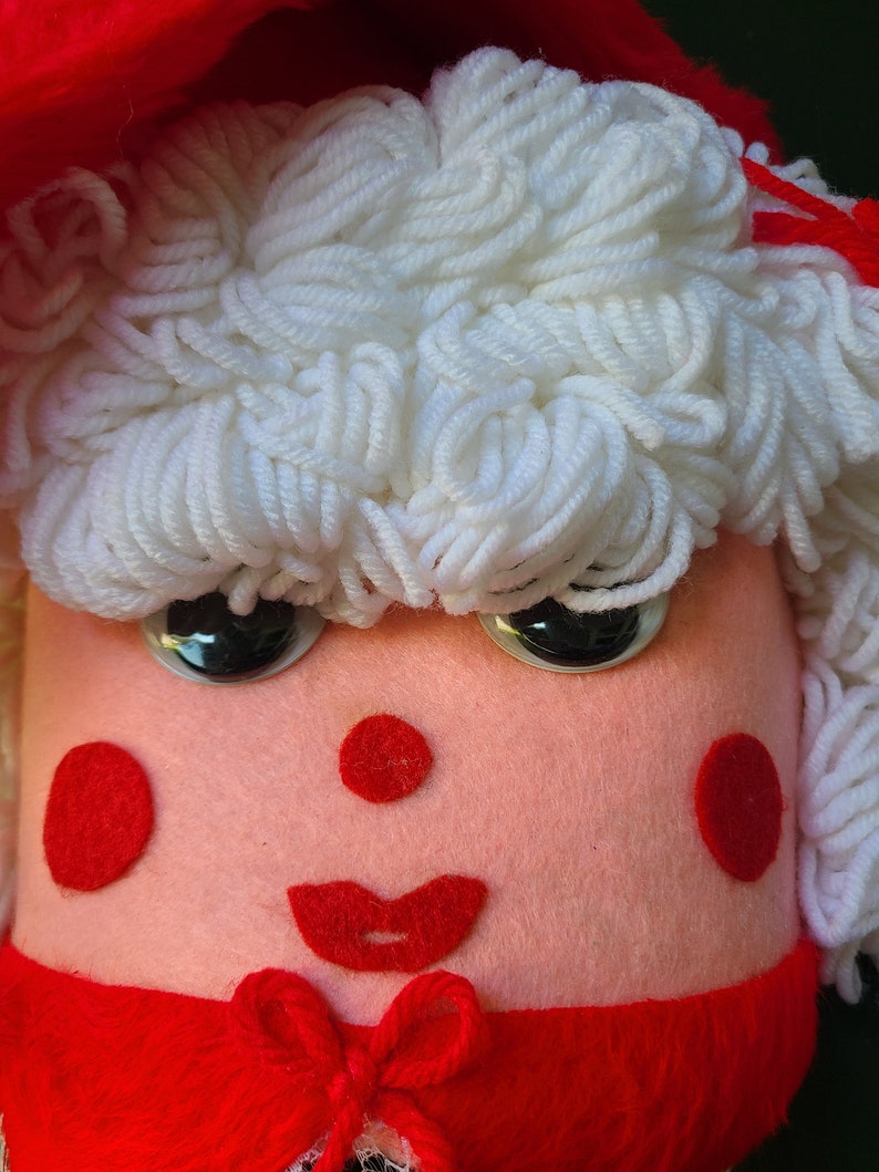 Vintage Mrs. Claus Bleach Bottle Yarn Christmas Wall Hanging Etsy