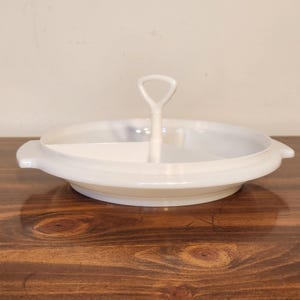 Vintage Tupperware Suzette podzielony pojemnik do serwowania nr 608 biały
