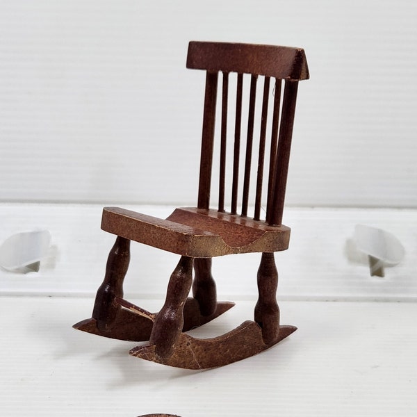 Wooden Miniature Rocking Chair Etsy