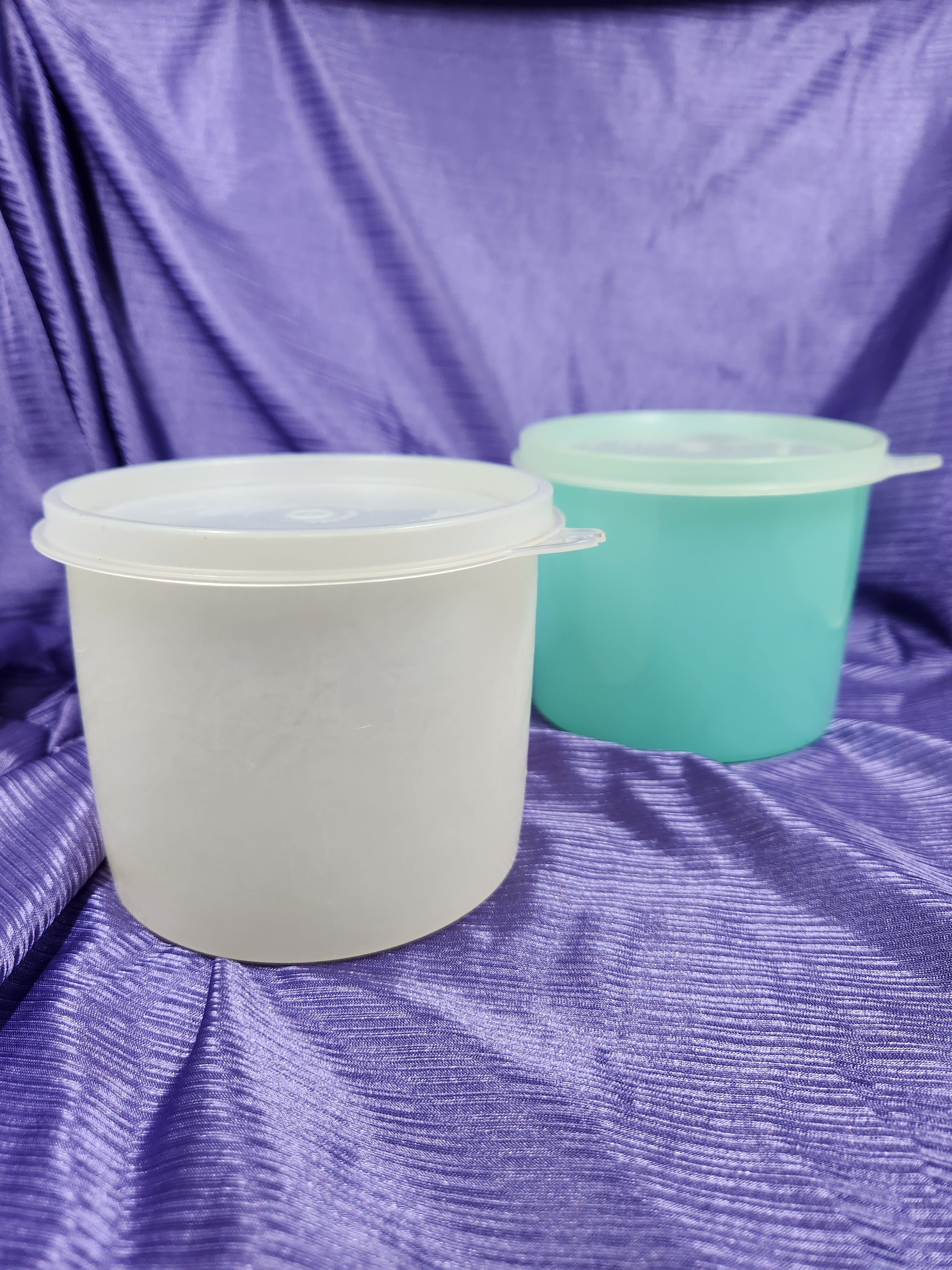 Lot of 3 Vintage Tupperware Harvest Yellow Cake Large Round Containers  w/Lids