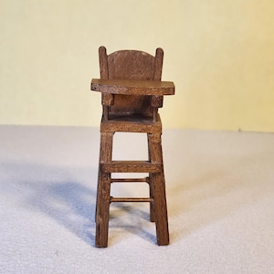Vintage Concord Miniatures Miniature Dollhouse Wood High Chair Taiwan