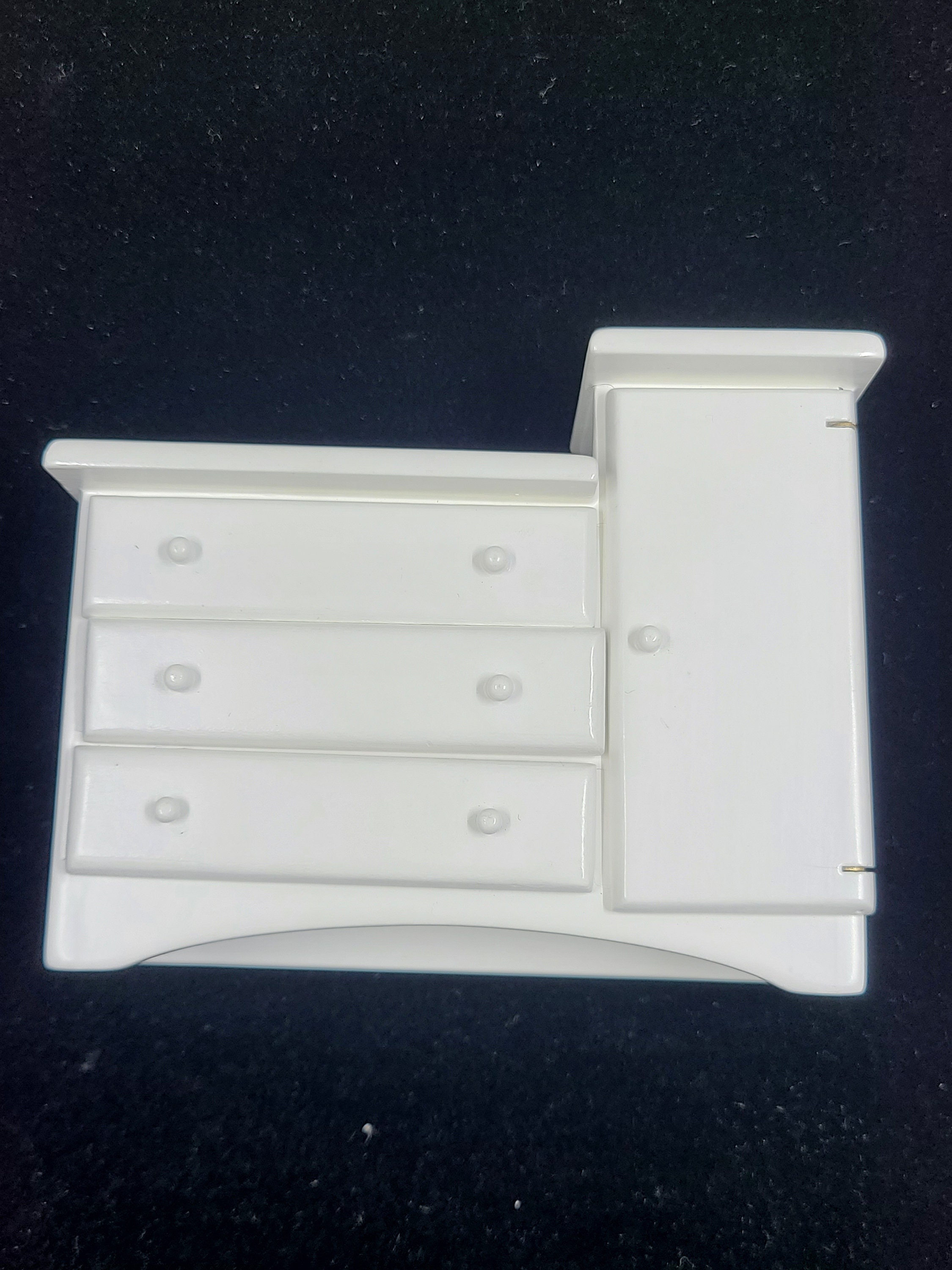 Gabinete de aparador de madera blanca Dollhouse miniatura | Etsy