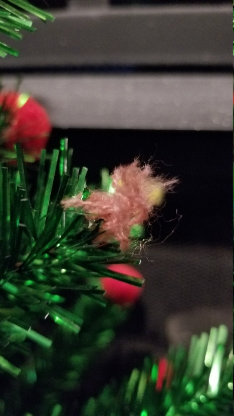 25 Green Tabletop Tinsel Tree With Colorful Pom Poms Etsy