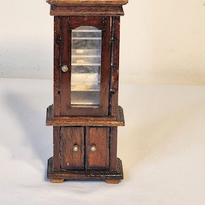Vintage Miniature Dollhouse China Curio Cabinet Wooden Dollhouse Furniture