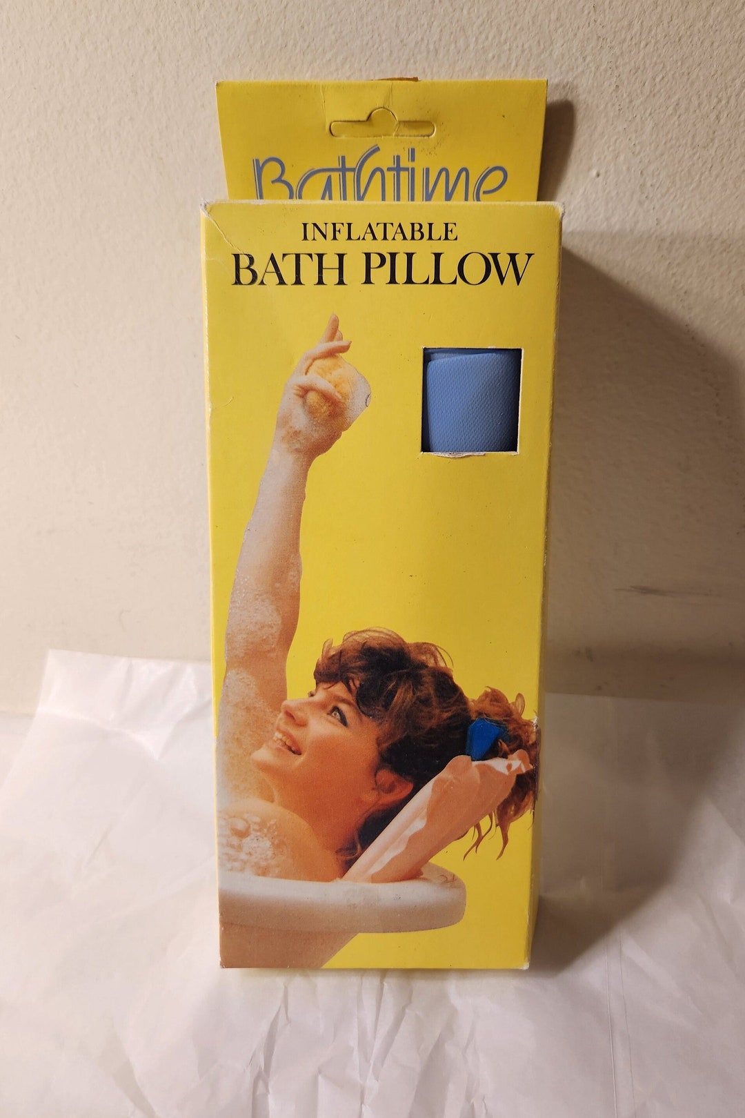 Vintage Bathtime Inflatable Bath Pillow 1986 Paris Presents Nos Made in ...