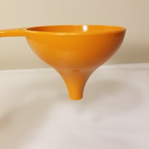 Vintage Tupperware Burnt Orange Funnel #1227 Kitchen Funnel Gadget