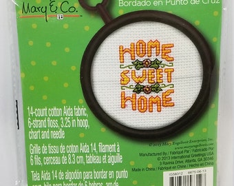 Studio 18 Mary & Co. Counted Cross Stitch Home Sweet Home Diy Kit