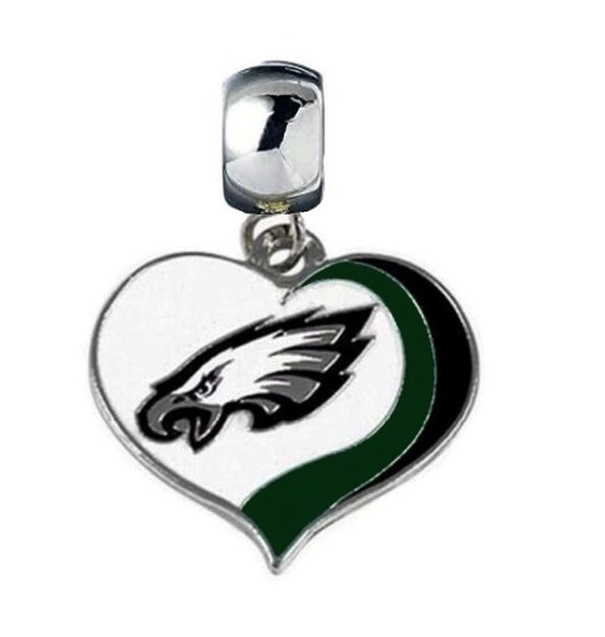 PHILADELPHIA EAGLES FOOTBALL Charm Heart Slider and Pendant Etsy