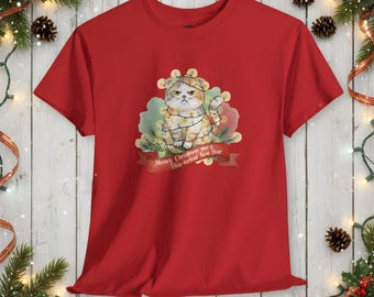 Chemise de Noël grincheux, t-shirt de Noël miaou