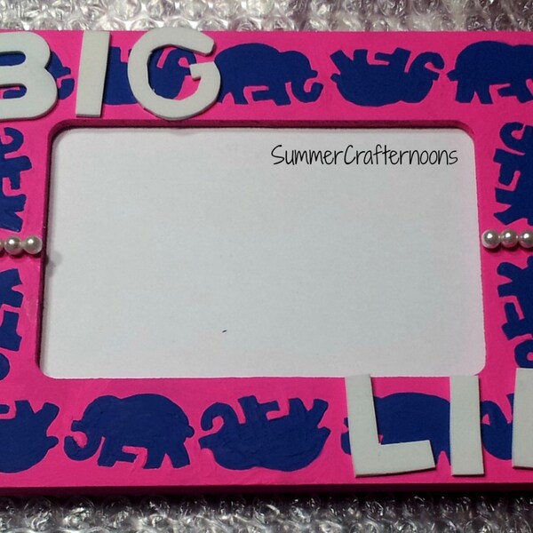 Lilly Pulitzer Inspired Tusk in Sun Sorority Big Little Frame