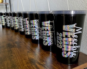 Vegas vacation cups / 22oz stadium cups / Vegas bachelorette party favors / Lucky in love bachelorette vegas girls trip / vegas weekend cups