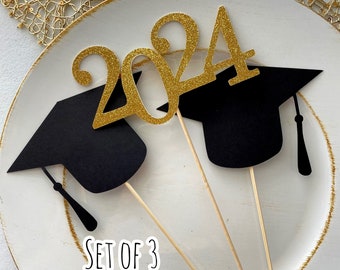 2024 centerpieces / 2024 graduation / graduation centerpieces / double sided / 2024 graduation decorations / 2024 graduate / 2024 grad party