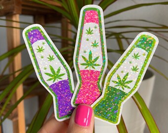 pot leaf lava lamp sticker / hippie stickers / groovy stickers / waterproof vinyl holographic / cute stickers / trendy stickers / retro 90s