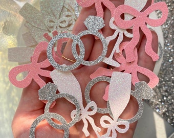 shes tying the knot / 50 count confetti / coquette bridal shower / shes tying the knot bachelorette party decor / coquette bow confetti