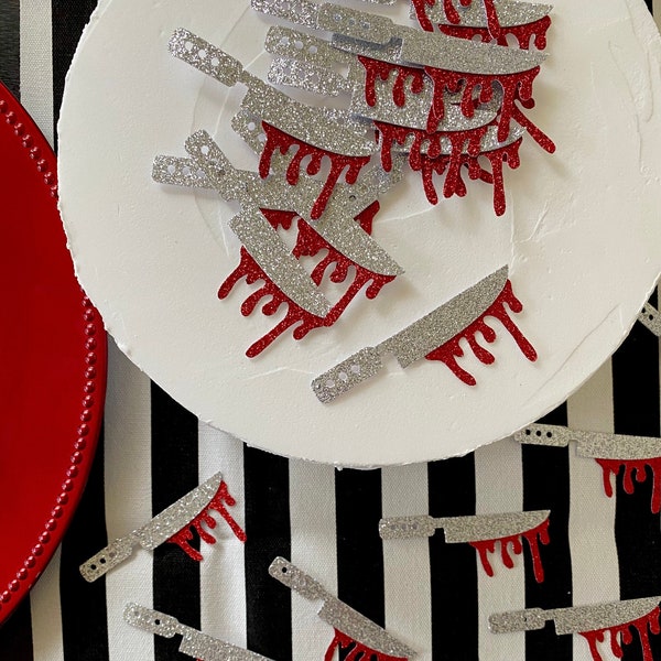 Horror Birthday / 25 Confetti / Knife Confetti / Horror Birthday Party Ideas / Horror Theme Birthday / Till Death Do Us Party / Bride Or Die