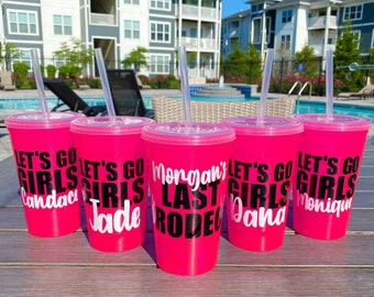 last rodeo bachelorette / 22oz stadium cups / lets go girls / last hoe down bachelorette / brides last ride / lets go girls bachelorette