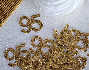 Number Confetti / 50 Count / 95th Birthday Decorations / 95th Confetti / 95th Party Decorations / 95th Birthday Confetti / 95th Party