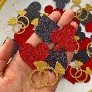 Vegas bachelorette / 50 count confetti / Lucky in love bachelorette / Vegas bachelorette decorations / Vegas before vows / slots and shots