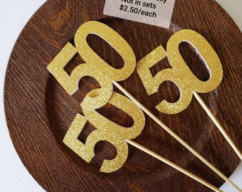 50th Birthday Centerpieces 50th Centerpieces 50th Birthday Etsy