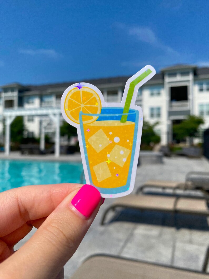 Lemonade Sticker / Holographic / Cute Lemonade Stickers / Summer ...