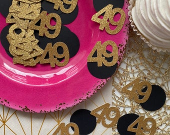 49th Birthday Confetti / 50 Pieces / 49th Birthday Decorations / 49th Anniversary / 49th Birthday Mom / 49th Birthday Dad / 49th Party Ideas