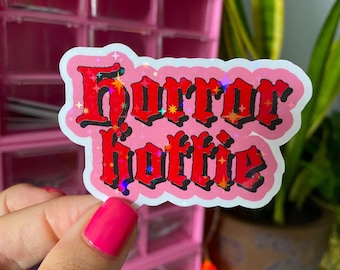 horror hottie sticker / holographic vinyl / horror movies stickers / spooky season stickers / stickers for horror lovers / gothic stickers