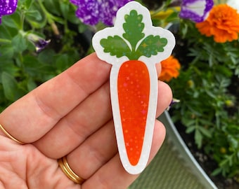 carrot sticker / gardening stickers / cute vegetable garden stickers / spring garden stickers / farmers market stickers / vegetable stickers