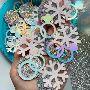 Amoureux de la neige / 50 confettis / Shower nuptiale amoureux de la neige / EVJF amoureux de la neige / Shower nuptiale d'hiver / idées de mariage d'hiver