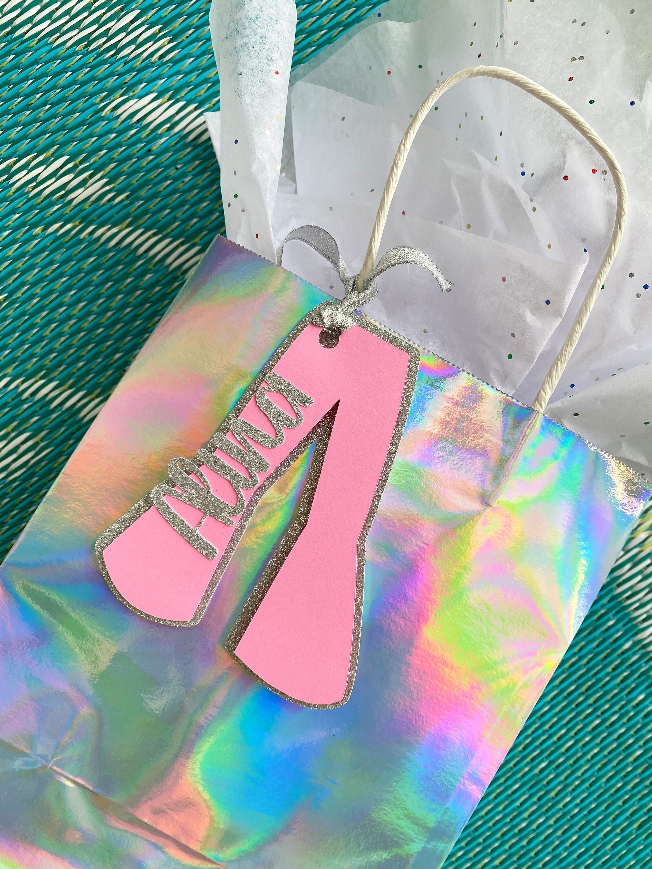 Victoria's Secret PINK Iridescent Silver Reusable Tote Bag